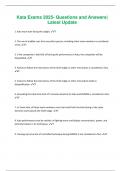 Kata Exams 2025- Questions and Answers&vert;  Latest Update 