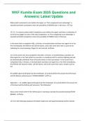WKF Kumite Exam 2025 Questions and  Answers&vert; Latest Update 