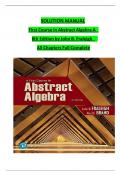 SOLUTION MANUAL First Course in Abstract Algebra A  8th Edition