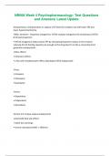 NR668 Week 4 Psychopharmacology- Test Questions  and Answers&vert; Latest Update 