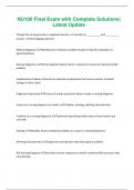 NU100 Final Exam with Complete Solutions&vert;  Latest Update