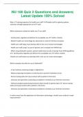 NU 100 Quiz 2 Questions and Answers&vert;  Latest Update 100&percnt; Solved 