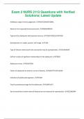 NURS 2113 BUNDLED EXAMS WITH VERIFIED ANSWERS&vert; LATEST UPDATE