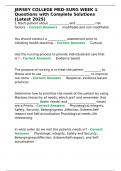 JERSEY COLLEGE MED-SURG WEEK 1 Questions with Complete Solutions &lpar;Latest 2025&rpar;