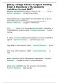 Jersey College Medical-Surgical Nursing Exam 1 Questions with Complete Solutions &lpar;Latest 2025&rpar;&period;