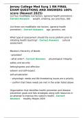 Jersey College Med Surg 1 RN FINAL EXAM QUESTIONS AND ANSWERS 100- score &lpar;Newest