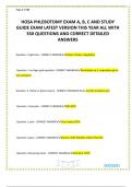 HOSA PHLEBOTOMY EXAM A&comma; B&comma; C AND STUDY GUIDE EXAM LATEST VERSION THIS YEAR ALL WITH 350 QUESTIONS AND CORRECT DETAILED ANSWERS