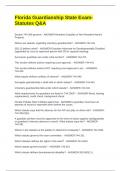 Florida Guardianship State Exam-Statutes Q&A