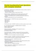 Florida Guardianship Exam Questions with Complete Solutions