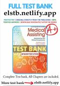 Test Bank for Medical Assisting Administrative & Clinical Competencies &lpar;MindTap Course List&rpar; 9th Edition by Michelle Blesi Chapter 1-58