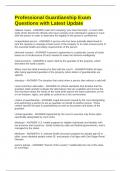 Professional Guardianship Exam Questions with Latest Update