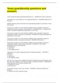 Texas guardianship questions and answers