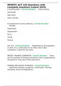 MPOETC ACT 120 Questions with Complete Solutions &lpar;Latest 2025&rpar;&period;