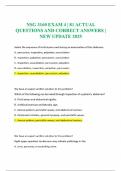 NSG 3160 EXAM 4 &vert; 81 ACTUAL QUESTIONS AND CORRECT ANSWERS &vert; NEW UPDATE 2025