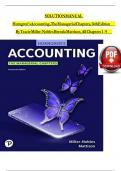Solution Manual for Horngren's Accounting&comma; The Managerial Chapters&comma; 14th Edition By Tracie Miller-Nobles&comma; Brenda Mattison&comma; Verified Chapters 1 - 9&comma; Complete Newest Version