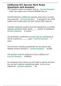 California ICC Service Tech Exam Questions and Answers