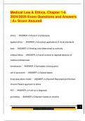 Medical Law & Ethics&comma; Chapter 1-6  2024&sol;2025 Exam Questions and Answers  &vert; A&plus; Score Assured