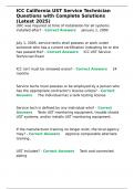 ICC California UST Service Technician Questions with Complete Solutions &lpar;Latest 2025&rpar;&period;