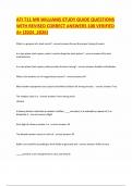 ATI T11 MR WILLIAMS STUDY GUIDE QUESTIONS WITH REVISED  CORRECT ANSWERS 100 VERIFIED A&plus; &lpar;2024&lowbar;2026&rpar;