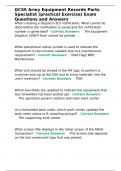 GCSS Army Equipment Records Parts Specialist &lpar;practical Exercise&rpar; Exam Questions and Answers&period;