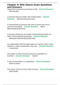 Chapter 9 Ellie Owens Exam Questions and Answers