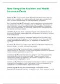 New Hampshire Accident and Health Insurance Exam Questions and Answers&vert;2025 Update&vert;100&percnt; Correct&period;