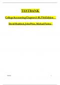 TEST BANK For College Accounting Chapters 1 - 30&comma; 17th Edition by David Haddock&comma; John Price&comma; Verified Newest Version