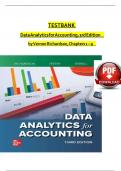 TEST BANK For Data Analytics for Accounting&comma; 3rd Edition by Vernon Richardson&comma; Verified Chapters 1 - 9&comma; Complete Newest Version