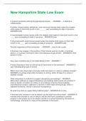New Hampshire State Law Exam Questions and Answers&vert;2025 Update&vert;100&percnt; Correct&period;