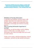 Chamberlain NR599 Informatics Midterm LATEST 2025  WITH ACTUAL QUESTIONS AND CORRECT VERIFIED  ANSWERS ALREADY GRADED A&plus; 100&percnt; GUARANTEED PASS  Definition of Nursing Informatics