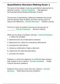 Quantitative Decision-Making Exam 1