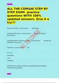 ALL THE COMSAE STEP BY STEP EXAM  practice questions WITH 100&percnt; updated answers&period; Give it a try&excl;&excl;&excl;