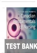 TEST BANK FOR Potter and Perry's Canadian Fundamentals of Nursing&comma; 7th Edition by Barbara J&period; Astle Patricia A&period; Potter ISBN&colon; 9780323870658 COMPLETE GUIDE 100&percnt; VERIFIED A&plus; GRADE ASSURED&excl;&excl;&excl; NEW LATEST UPDATE&excl;&excl;&excl;&excl;