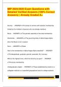 MIP 2024&sol;2025 Exam Questions with  Detailed Verified Answers &lpar;100&percnt; Correct  Answers&rpar; &vert; Already Graded A&plus; 