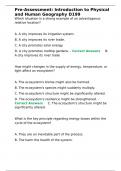 Pre-Assessment Introduction to Physical and Human Geography D199