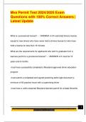 Mva Permit Test 2024&sol;2025 Exam  Questions with 100&percnt; Correct Answers &vert;  Latest Update 
