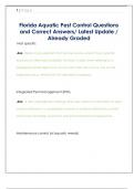 Pest Questions and Correct Answers&sol; Latest Update &sol; Already Graded