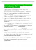 Federal Income Tax Chapter 7 Questions and Answers Rated A&plus;