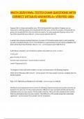 MATH 3339 FINAL TESTED EXAM QUESTIONS WITH CORRECT DETAILED ANSWERS A&plus; VERIFIED 100&plus; PASS