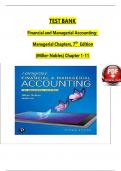 Test bank for horngren s managerial chapters accounting 7th edition by Miller-Nobles
