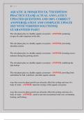 5&period;0 AQUATIC AND MOSQUITO TEST EXAM &vert;&vert; AQUATIC OPTICS AND REMOTE SENSING- FINAL EXAM&vert;&vert; ACTUAL AND LATELY UPDATED QUESTIONS AND 100&percnt; CORRECT ANSWERS&vert;&vert;LATEST AND COMPLETE UPDATE 2025 WITH VERIFIED SOLUTIONS&vert;&vert; GUARANTEED PASS&excl;&excl;