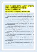ACLS Test 2025 EXAM LATEST UPDATE WITH CORRECT QUESTIONS &plus;  CORRECT ANSWERS GUARANTEED PASS&vert; GRADED A&plus; Which quality improvement component of systems of care best describes the capture and review  of data related to resuscitation education&comma; processes&comma; and