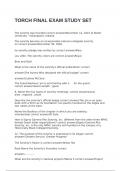 TORCH FINAL EXAM STUDY SET WITH 100&percnt; CORRECT ANSWERS 2025