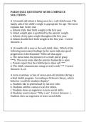 PAEDS QUIZ QUESTIONS WITH COMPLETE SOLUTIONS