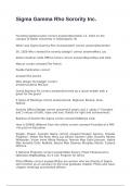 Sigma Gamma Rho Sorority Inc&period; exam with 100&percnt; correct answers 2025