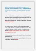 MEDICAL SURGICAL PRACTICE EXAM&vert; &vert;2024&sol;2025 LATEST  UPDATED &vert; ACTUAL COMPLETE 131 REAL EXAM QUESTIONS  AND 100&percnt; RATED CORRECT ANSWERS &vert; ALREADY GRADED  A&plus;&excl;&excl;