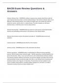BACB Exam Review Questions & Answers