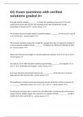 GC Exam questions with verified solutions graded A&plus;