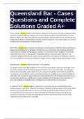 Qld Bar Exam - Practice and Procedure Questions and Complete Solutions Graded A  Package Deal