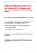 COSMETOLOGY FLORIDA STATE BOARD CLINICAL EXAM REVIEW 2025&vert; BRAND NEW ACTUAL EXAM WITH 100&percnt; VERIFIED QUESTIONS AND CORRECT SOLUTIONS&vert; GUARANTEED VALUE PACK&vert; ACE YOUR GRADES&period;